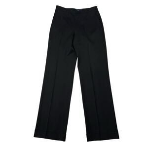 Incotex High Comfort Wool Dress Pants Cuffed Leg Black Italy Size IT 44 / US 12